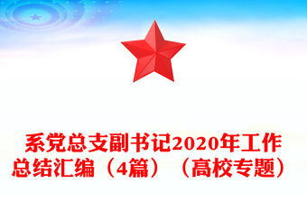 系黨總支副書記2020年工作總結(jié)匯編（4篇）（高校專題）