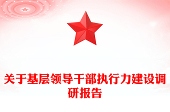 關(guān)于基層領(lǐng)導(dǎo)干部執(zhí)行力建設(shè)調(diào)研報告