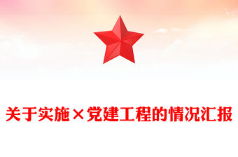 關于實施×黨建工程的情況匯報