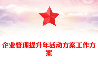 企業管理提升年活動方案工作方案