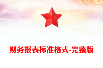 財(cái)務(wù)報表標(biāo)準(zhǔn)格式-完整版