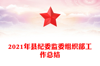 2021年縣紀(jì)委監(jiān)委組織部工作總結(jié)