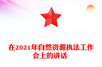 在2021年自然資源執(zhí)法工作會(huì)上的講話