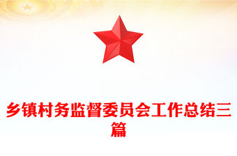 鄉鎮村務監督委員會工作總結三篇