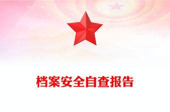 檔案安全自查報告