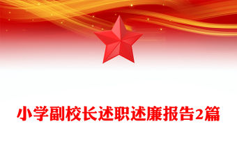 小學副校長述職述廉報告2篇