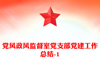 黨風政風監(jiān)督室黨支部黨建工作總結-1