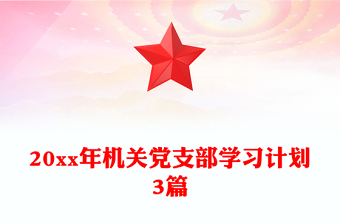 20xx年機(jī)關(guān)黨支部學(xué)習(xí)計(jì)劃3篇