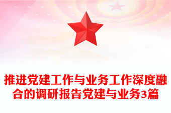 推進黨建工作與業(yè)務(wù)工作深度融合的調(diào)研報告黨建與業(yè)務(wù)3篇