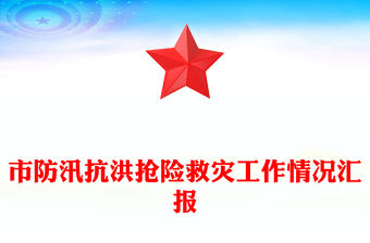 市防汛抗洪搶險救災工作情況匯報