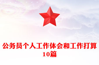 公務員個人工作體會和工作打算10篇