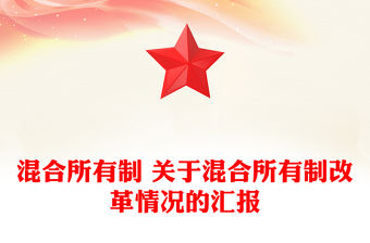 混合所有制 關(guān)于混合所有制改革情況的匯報