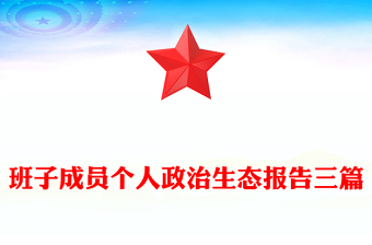 班子成員個人政治生態(tài)報告三篇