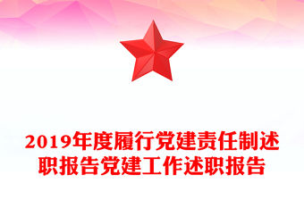 2019年度履行黨建責任制述職報告黨建工作述職報告
