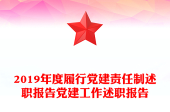 2019年度履行黨建責(zé)任制述職報(bào)告黨建工作述職報(bào)告