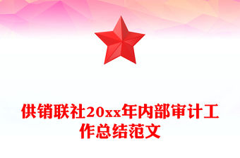 供銷聯(lián)社20xx年內(nèi)部審計(jì)工作總結(jié)范文
