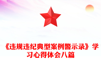 《違規(guī)違紀(jì)典型案例警示錄》學(xué)習(xí)心得體會八篇