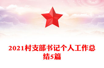 2021村支部書記個人工作總結5篇