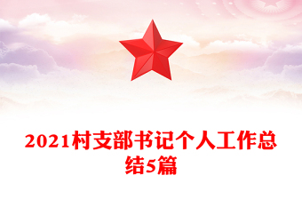 2021村支部書記個人工作總結5篇