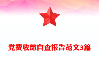 黨費(fèi)收繳自查報(bào)告范文3篇
