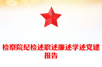 檢察院紀檢述職述廉述學述黨建報告