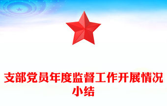 支部黨員年度監(jiān)督工作開展情況小結