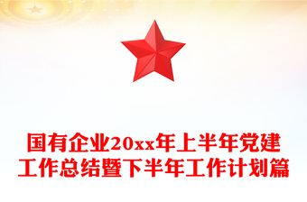 國(guó)有企業(yè)20xx年上半年黨建工作總結(jié)暨下半年工作計(jì)劃篇