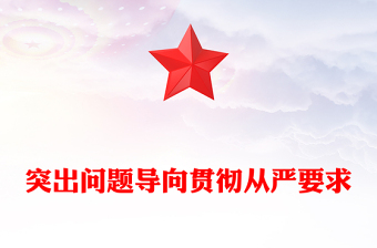 突出問題導(dǎo)向貫徹從嚴(yán)要求