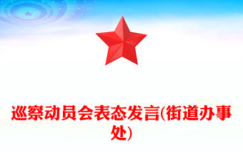 巡察動員會表態發言(街道辦事處)