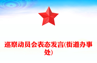 巡察動(dòng)員會(huì)表態(tài)發(fā)言(街道辦事處)