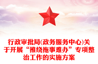 行政審批局(政務(wù)服務(wù)中心)關(guān)于開(kāi)展“推繞拖事難辦”專項(xiàng)整治工作的實(shí)施方案