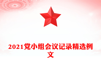 2021黨小組會(huì)議記錄精選例文