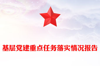 基層黨建重點任務落實情況報告