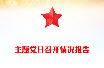 主題黨日召開情況報告