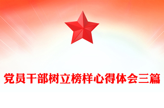 黨員干部樹立榜樣心得體會三篇