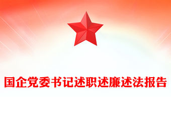 國企黨委書記述職述廉述法報告