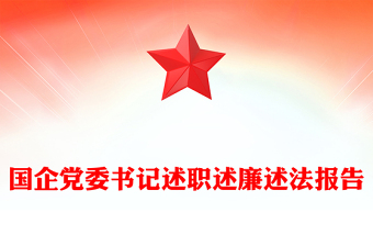 國企黨委書記述職述廉述法報(bào)告
