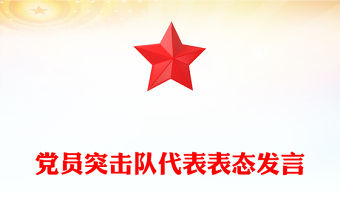 黨員突擊隊代表表態發言