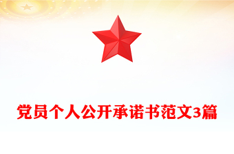 黨員個(gè)人公開(kāi)承諾書(shū)范文3篇