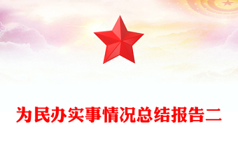 為民辦實(shí)事情況總結(jié)報(bào)告二