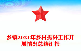 鄉鎮2021年鄉村振興工作開展情況總結匯報