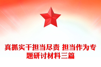 真抓實干擔當盡責 擔當作為專題研討材料三篇