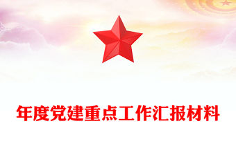 年度黨建重點工作匯報材料