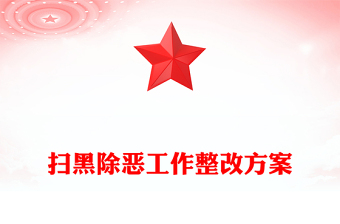 掃黑除惡工作整改方案