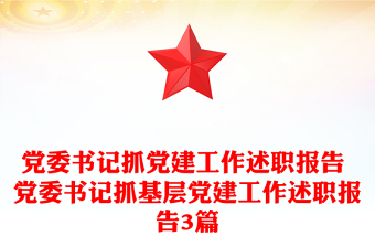 黨委書記抓黨建工作述職報告 黨委書記抓基層黨建工作述職報告3篇