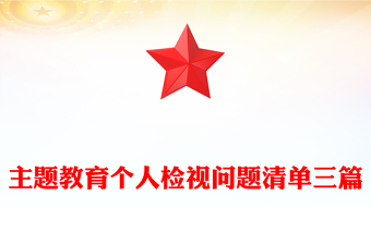 主題教育個人檢視問題清單三篇