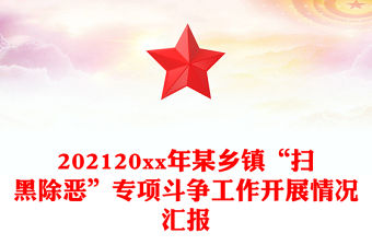 202120xx年某鄉鎮“掃黑除惡”專項斗爭工作開展情況匯報