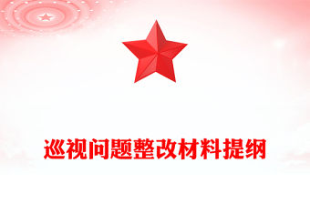 巡視問題整改材料提綱