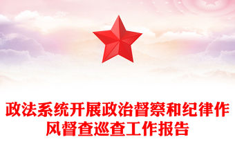 政法系統開展政治督察和紀律作風督查巡查工作報告