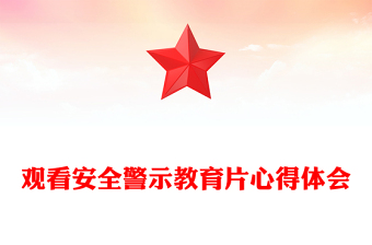 觀看安全警示教育片心得體會(huì)